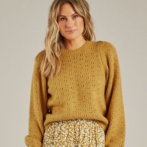 Rylee & Cru Balloon Sweater in Gold